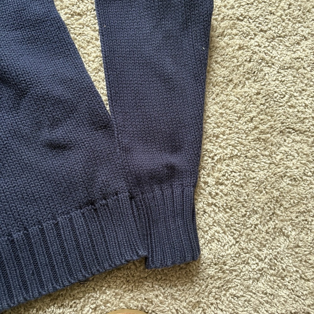 Vintage Polo Ralph Lauren Sweater Womens XL Blue American Flag USA Knit 90s - Picture 7 of 7